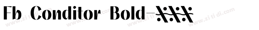 Fb Conditor Bold字体转换